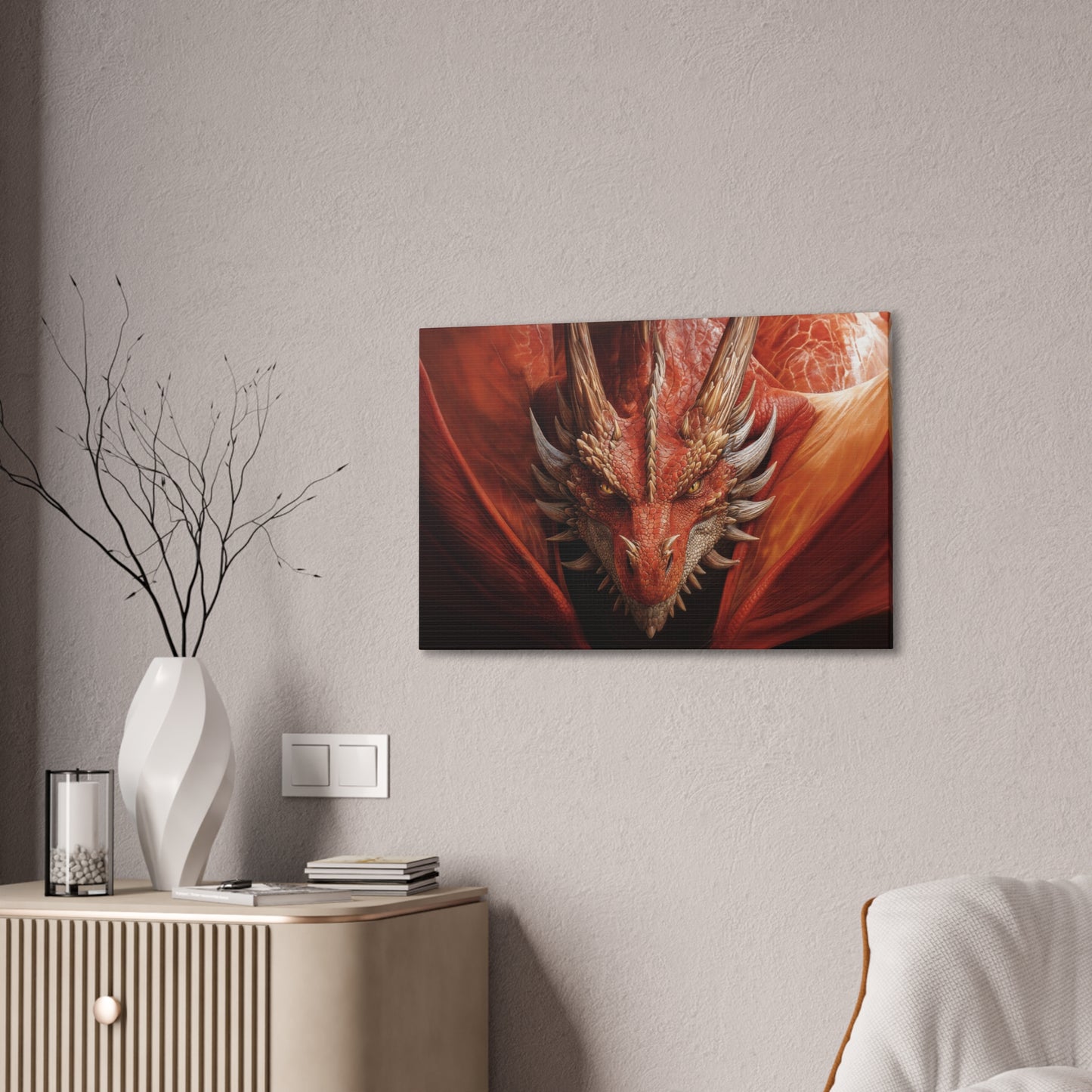 "Fiery Gaze"  Canvas Stretched, 0.75" - Print