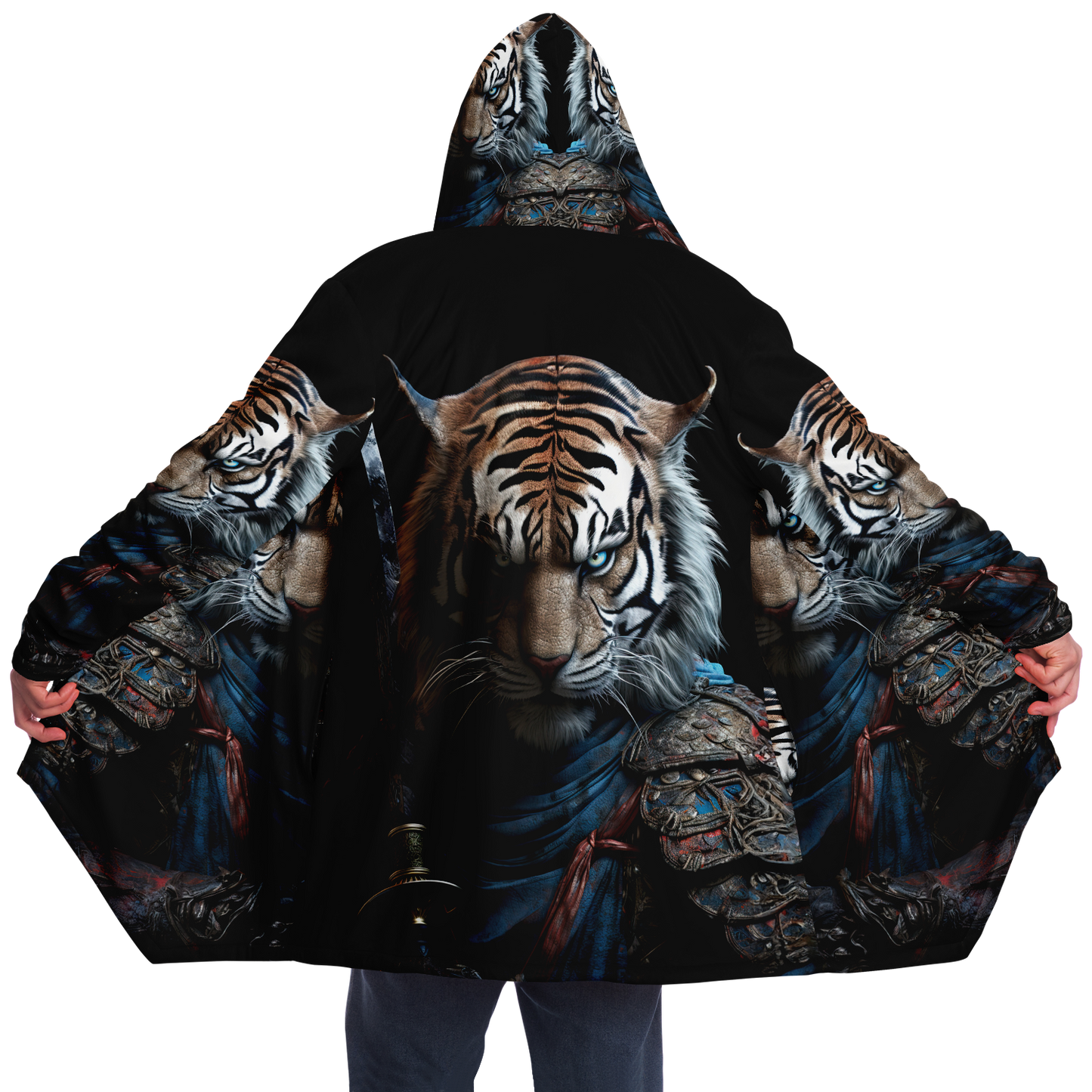 Tiger Samurai Microfleece Cloak