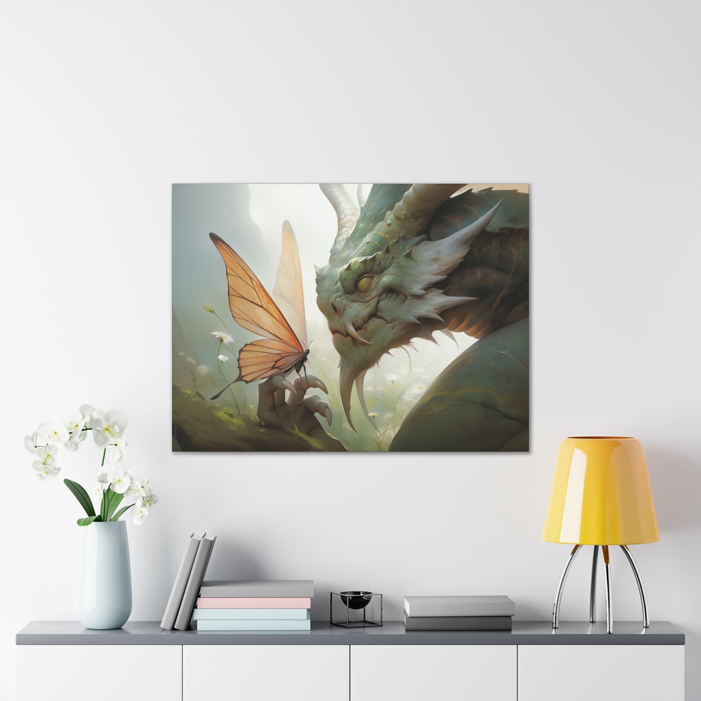 "Fire and Flutter"  Canvas Stretched, 0.75" - Print