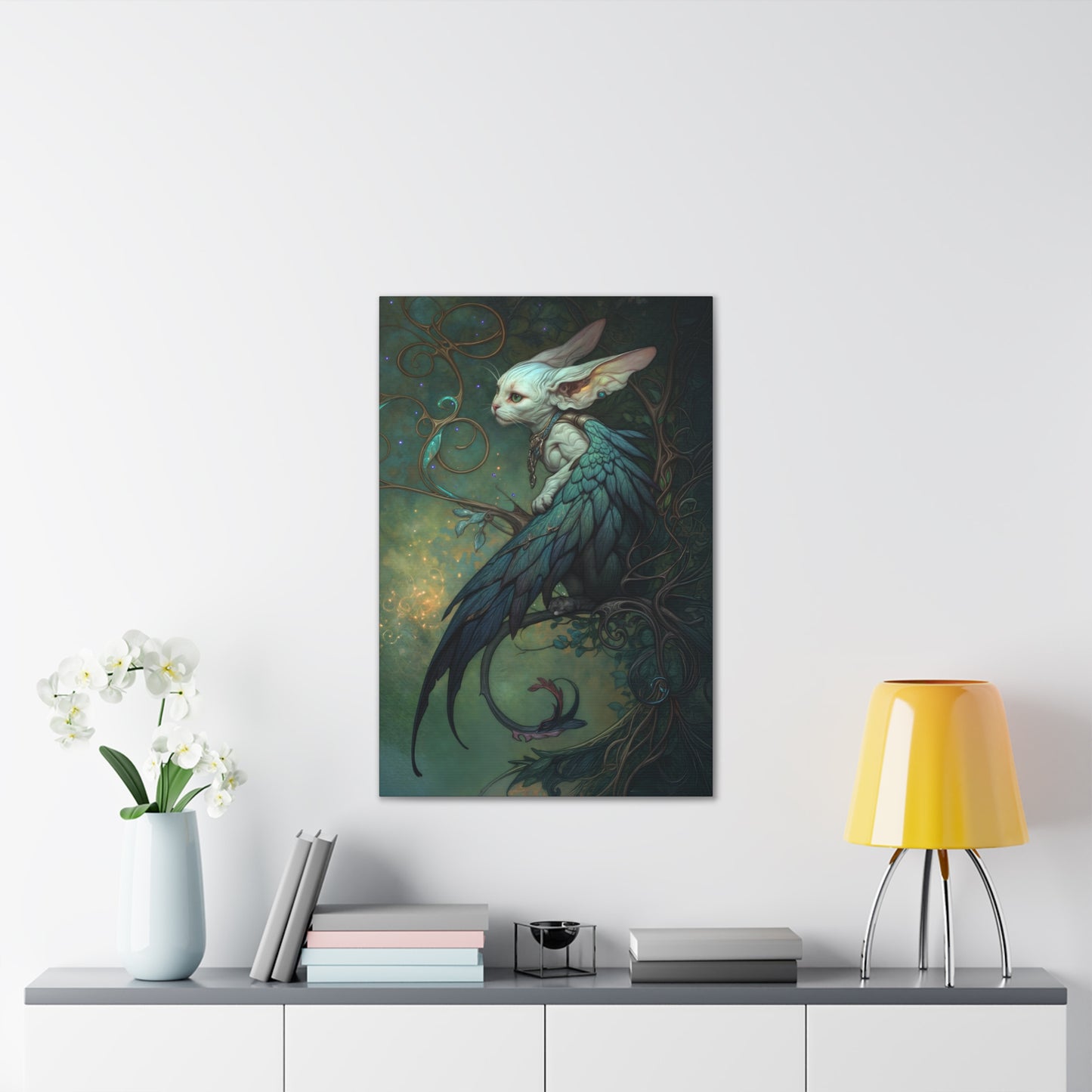 "Dreamweaver’s Familiar" Canvas Stretched, 0.75" - Print