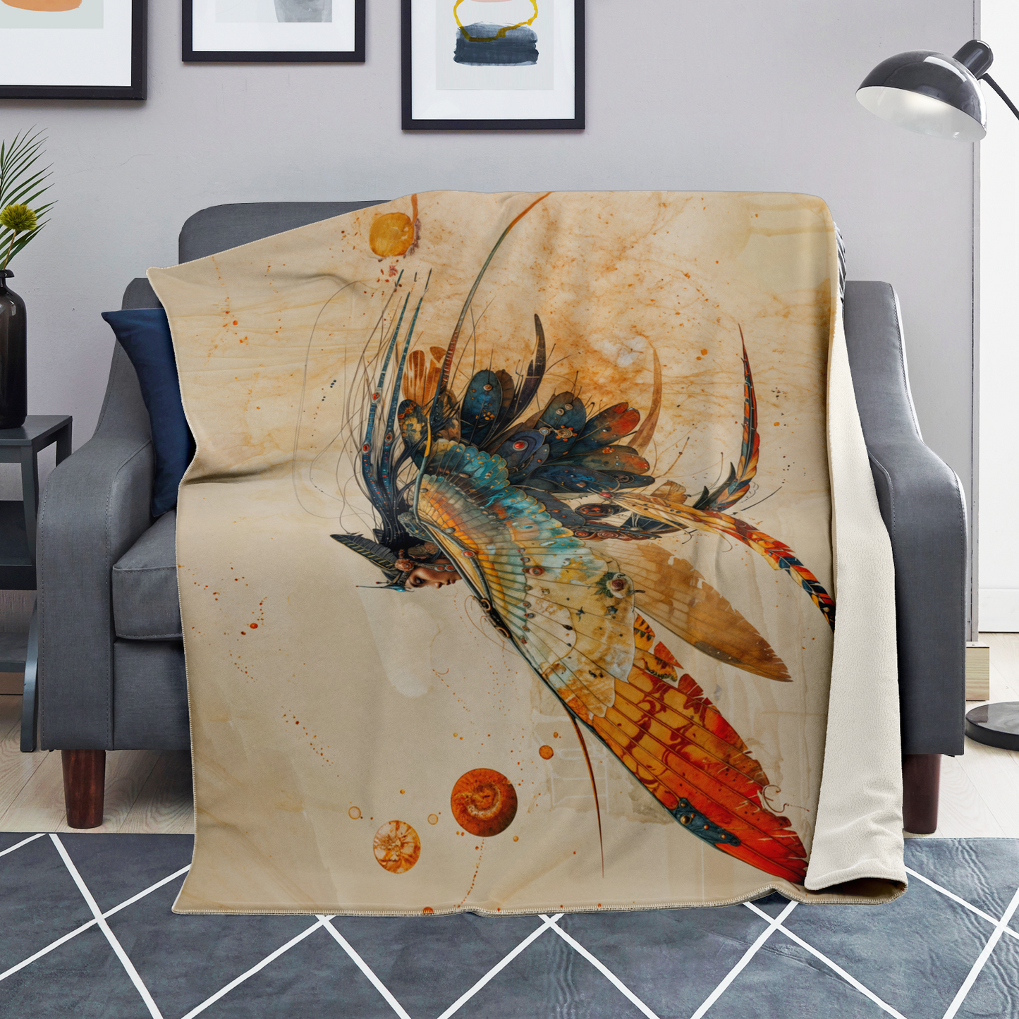 Feather Fae Divebomb Premium Microfleece Blanket