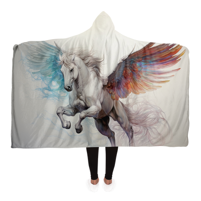 Aqua Fire Pegasus Hooded Blanket