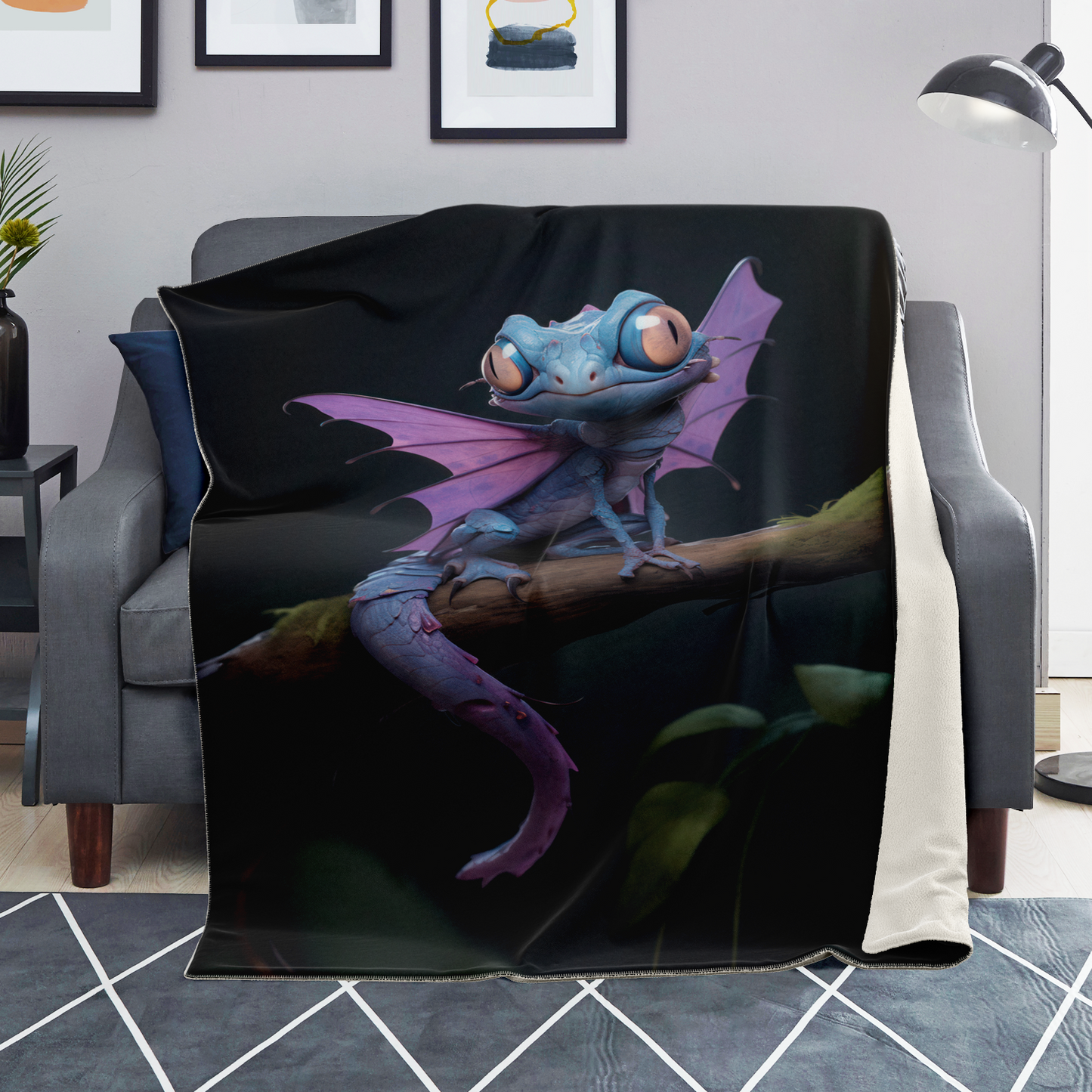 Premium Microfleece Pixie Dragonfly Blanket