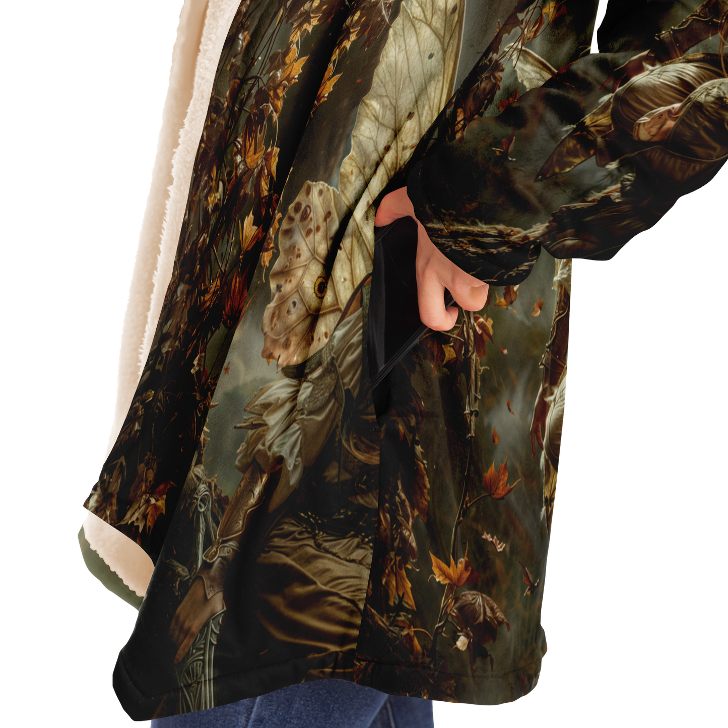 Autumns Winged Watcher Microfleece Cloak