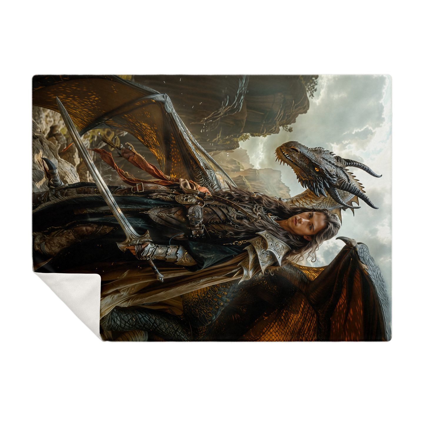 Oathbound by Fire and Steel Premium Microfleece Blanket