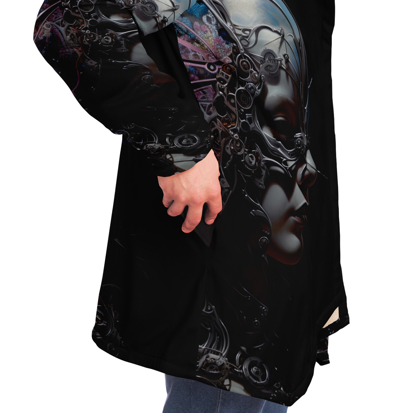 Cybernetic Butterfly Microfleece Cloak