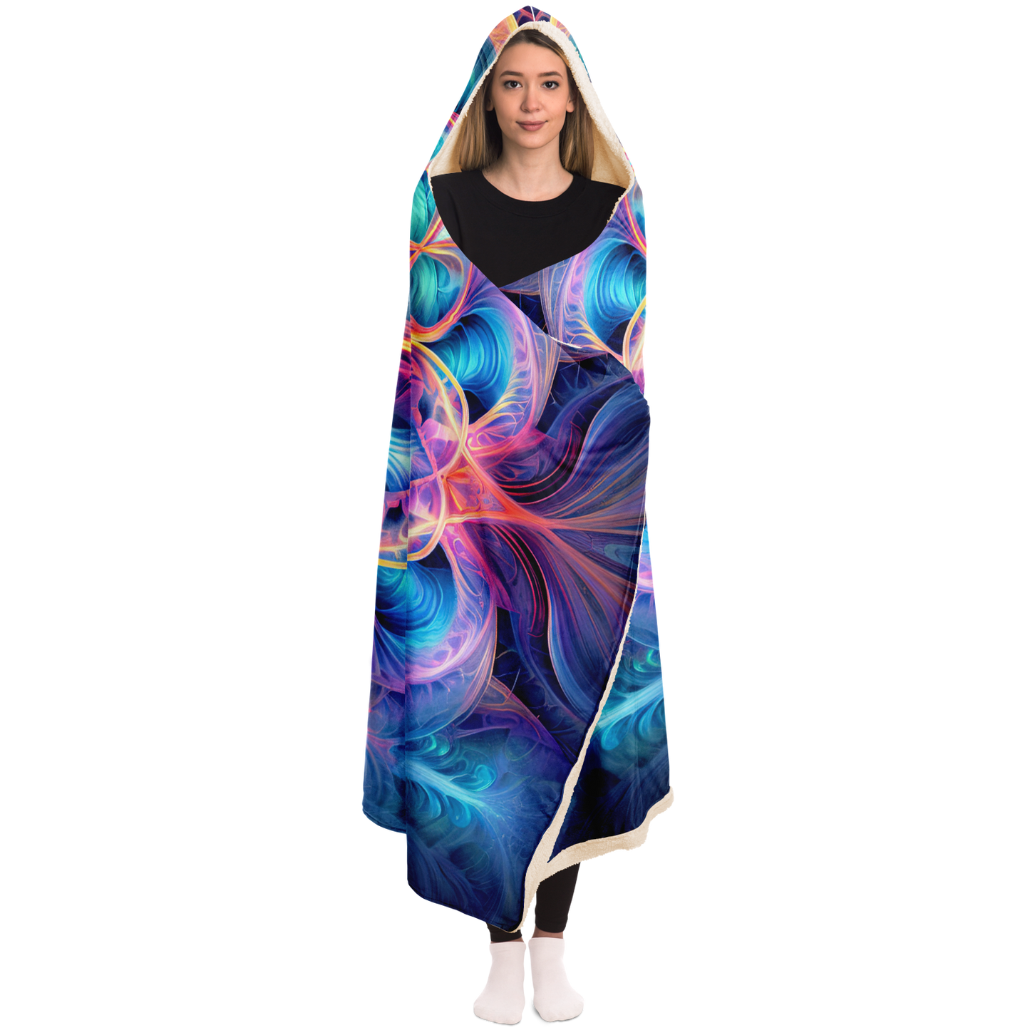 Opal Star Exploder Festival Hooded  Blanket