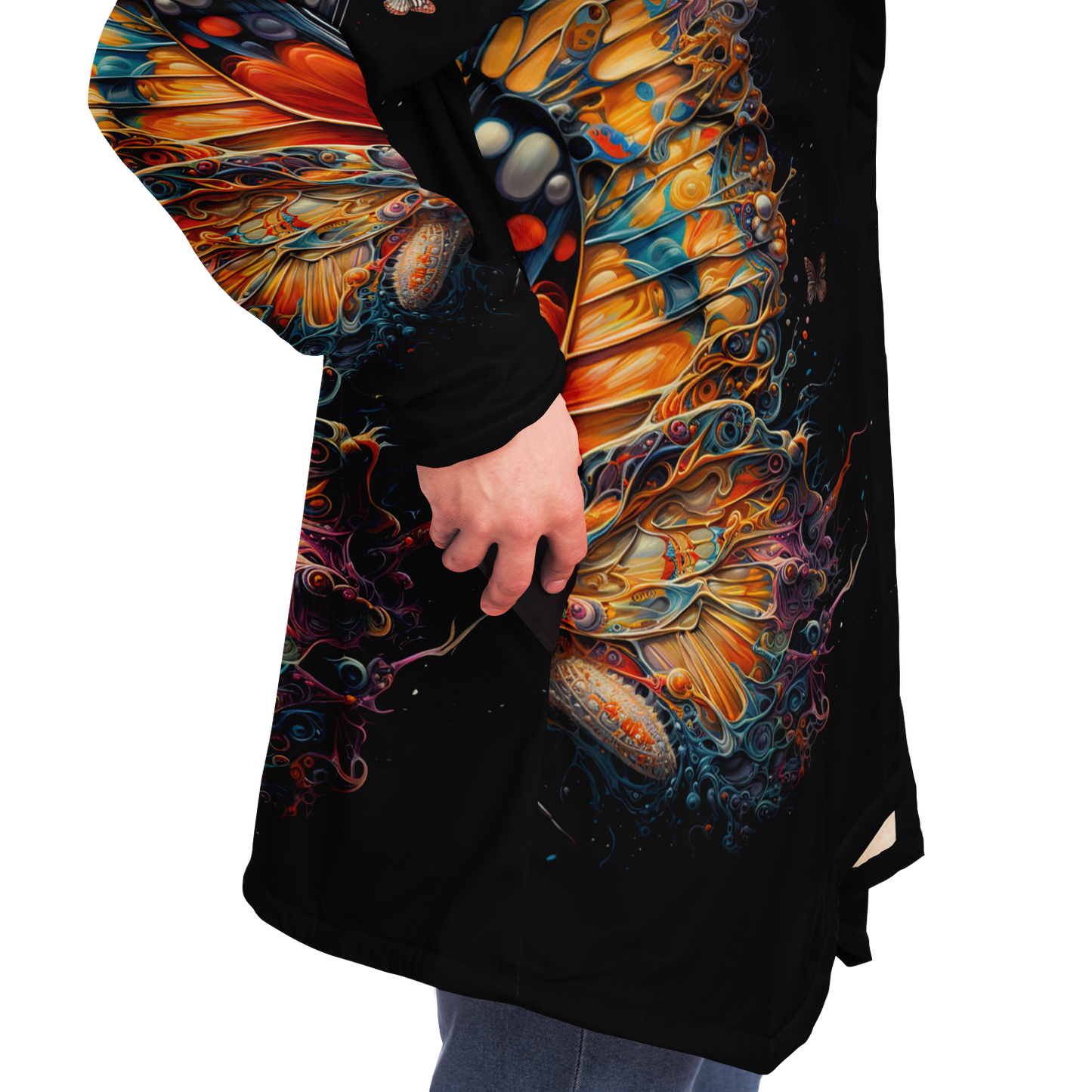 Liquid Mirage Butterfly Microfleece Cloak