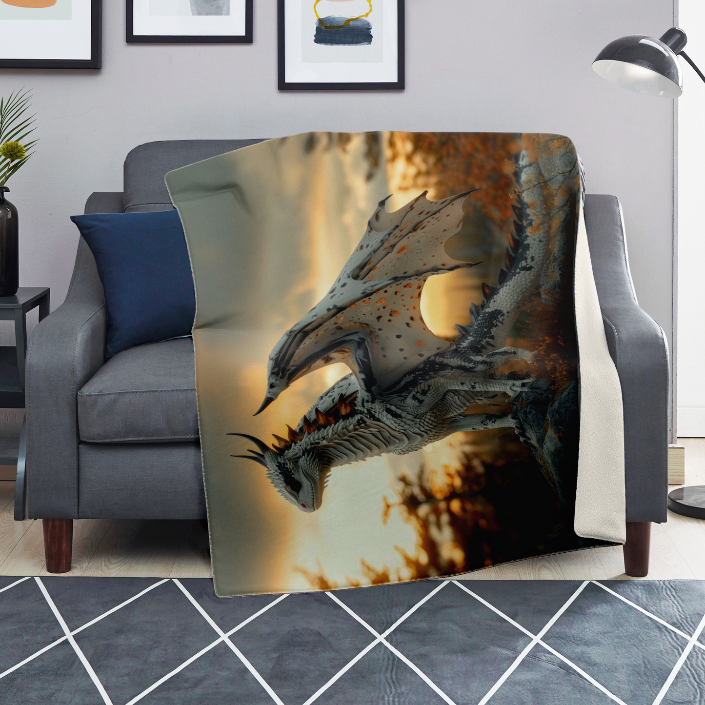 Dawnbringer Drake Premium Microfleece Blanket