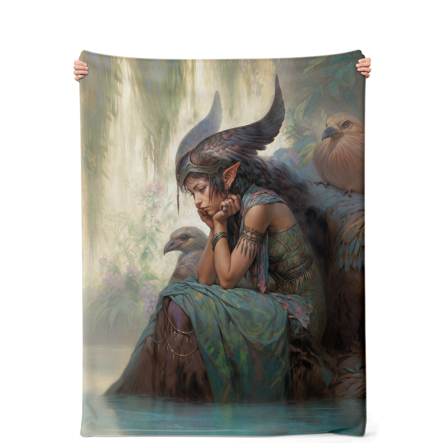 Wings of the Weeping Willow Premium Microfleece Blanket