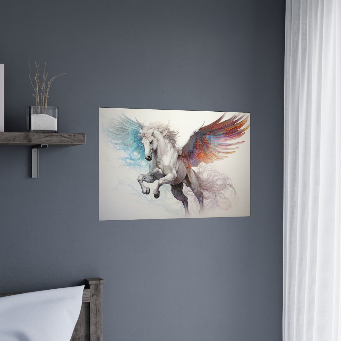 "Aqua Fire Pegasus" Poster - Print