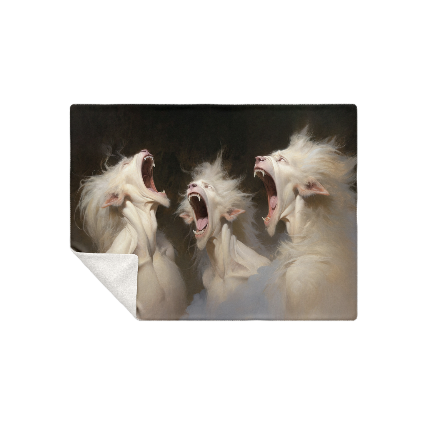 Albino Werewolf Chorus Premium Microfleece Blanket