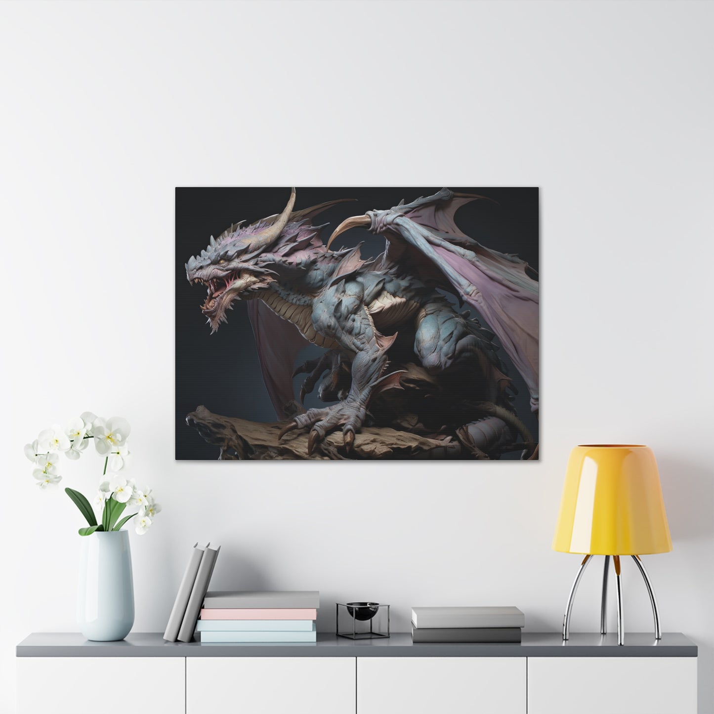 "Lavender Dragon Elder"  Canvas Stretched, 0.75" - Print