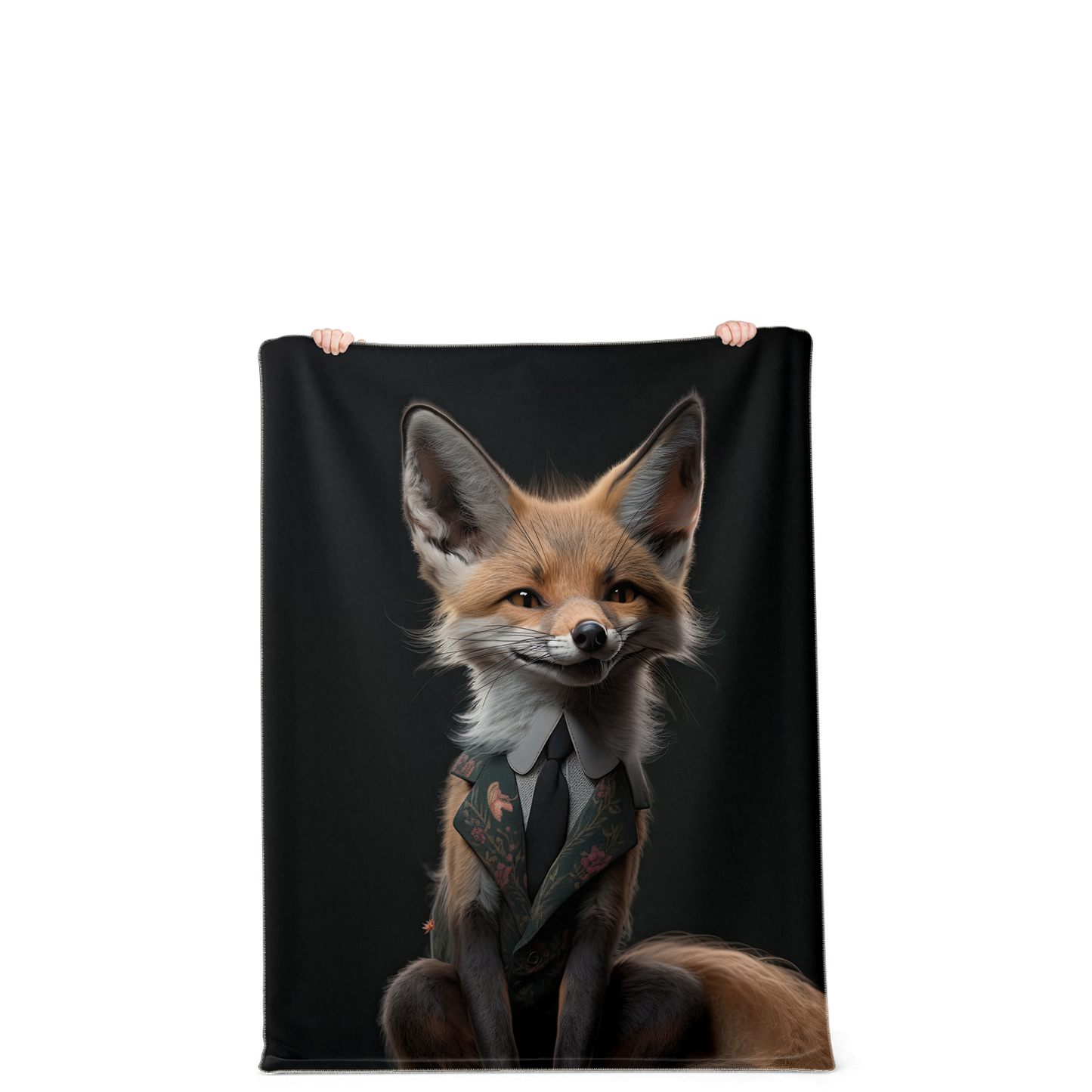 Mr Sleek Fox Microfleece Blanket