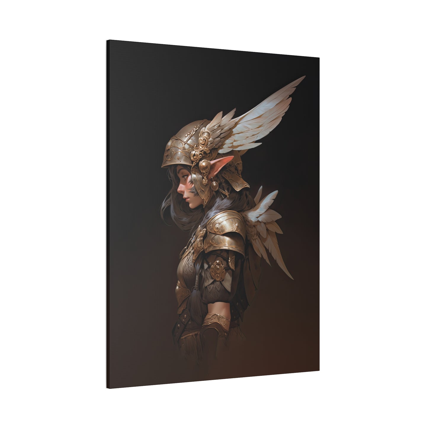 "Feathered Fae Soldier" Canvas Stretched, 0.75" - Print