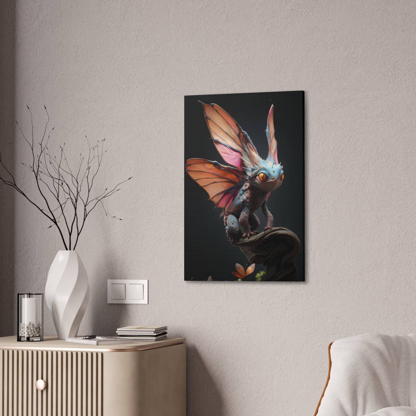 "Pixie Butterfly Bug" Canvas Stretched, 0.75" - Print