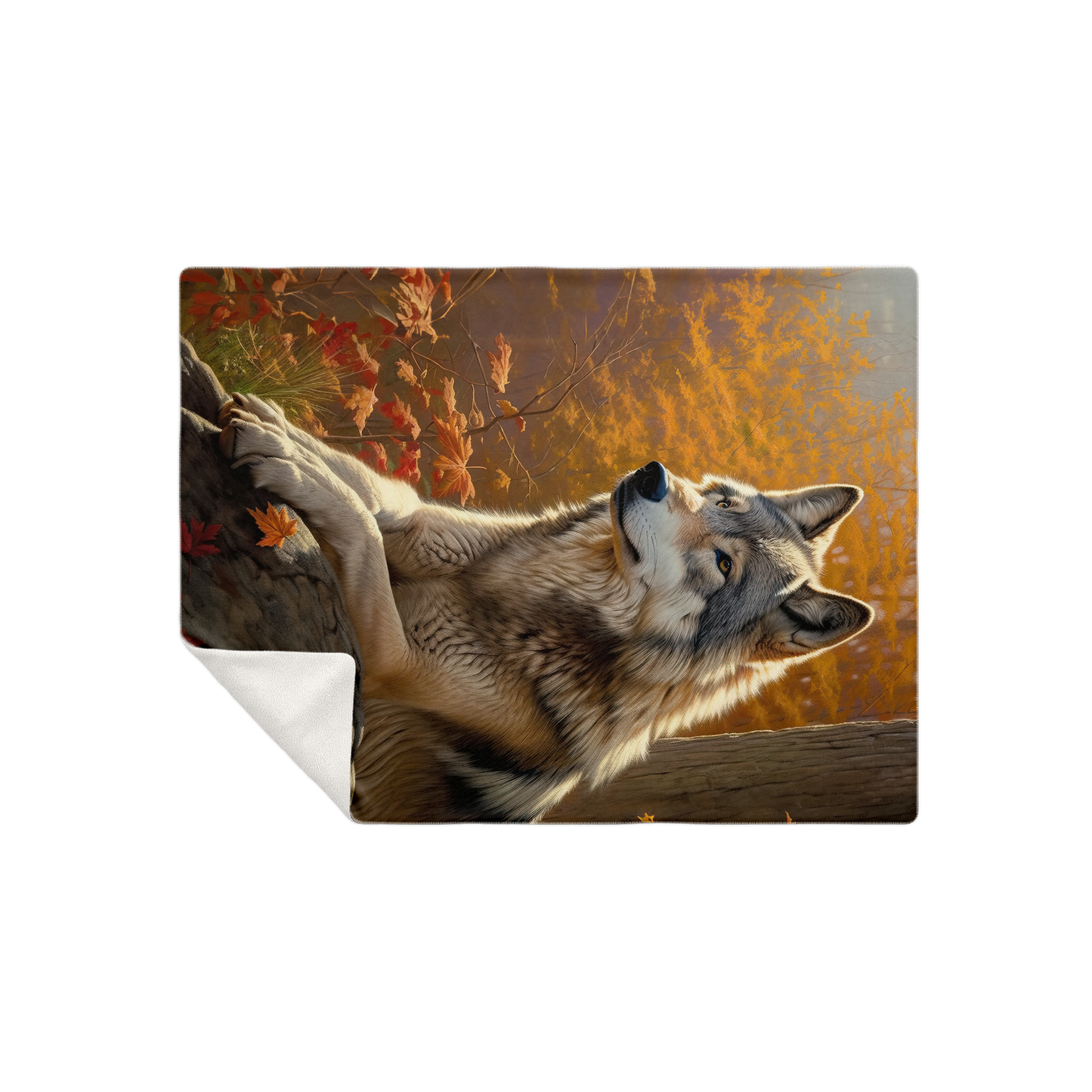 Watcher Wolf Microfleece Blanket