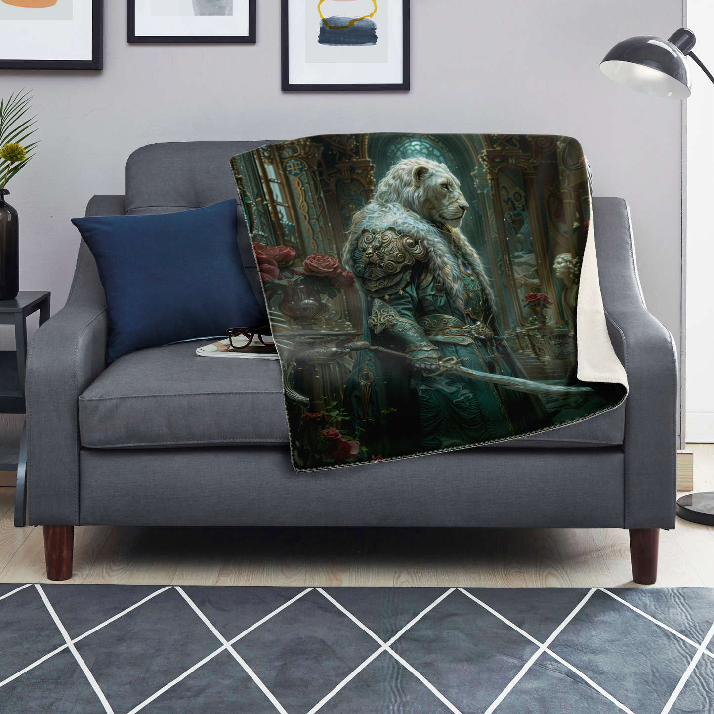 Valor In The Halls Of Kings Premium Microfleece Blanket