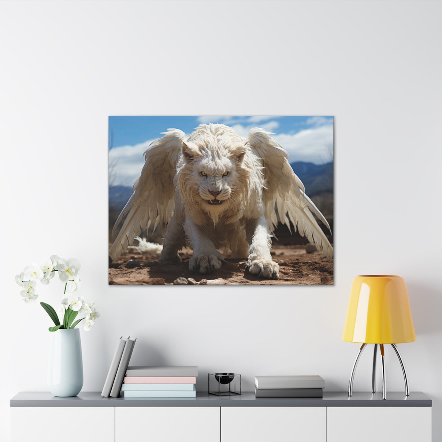 "Albino Skyroar"  Canvas Stretched, 0.75" - Print