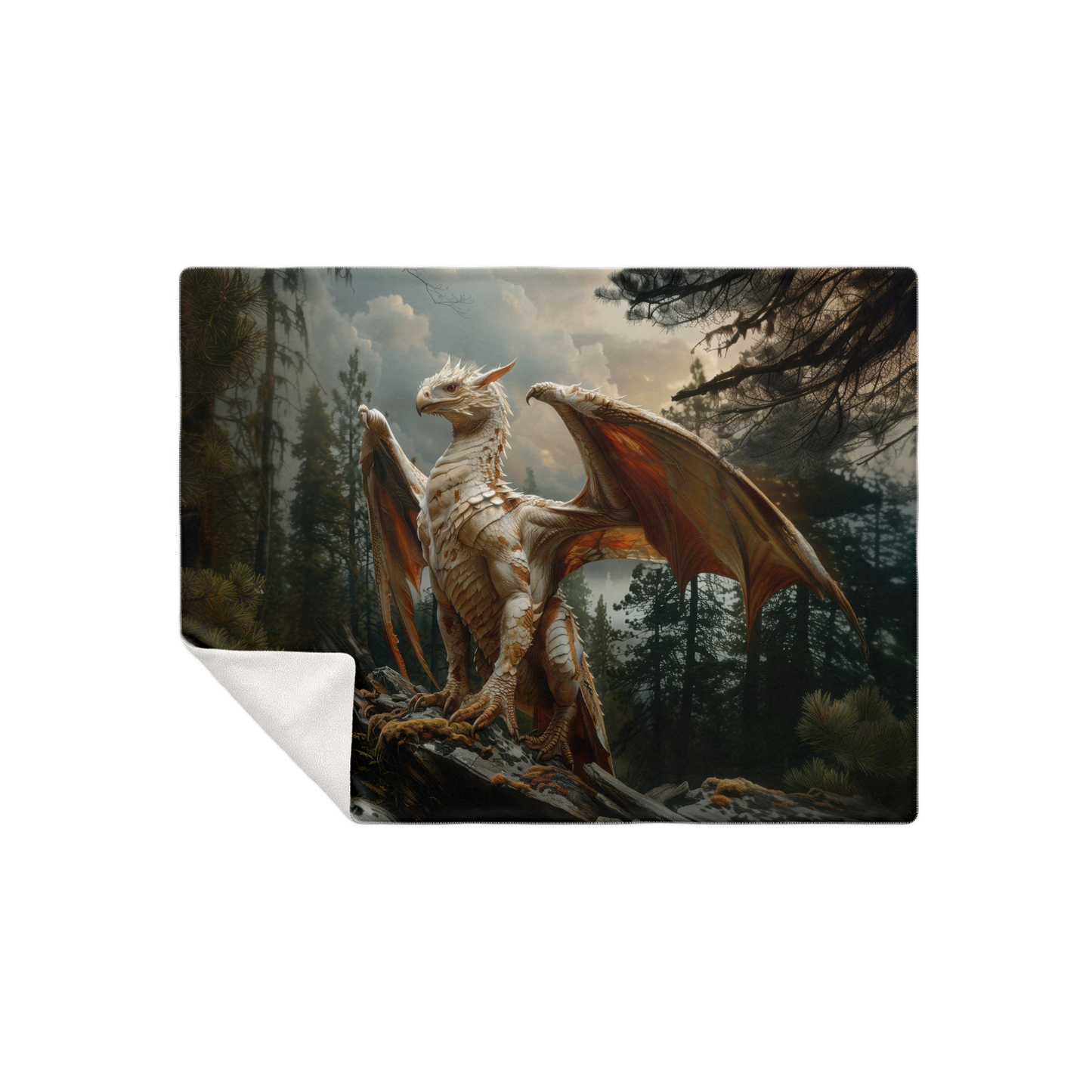 Forest Drake Premium Microfleece Blanket