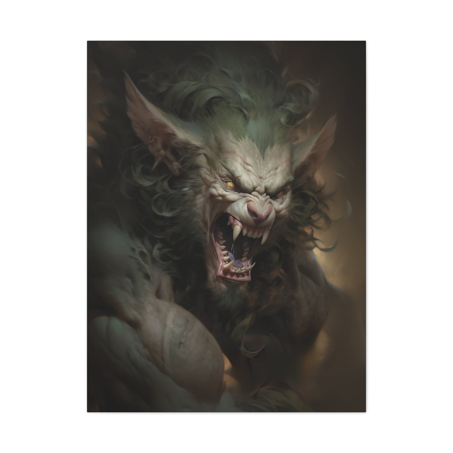 "Werecat" Canvas Stretched, 0.75" - Print