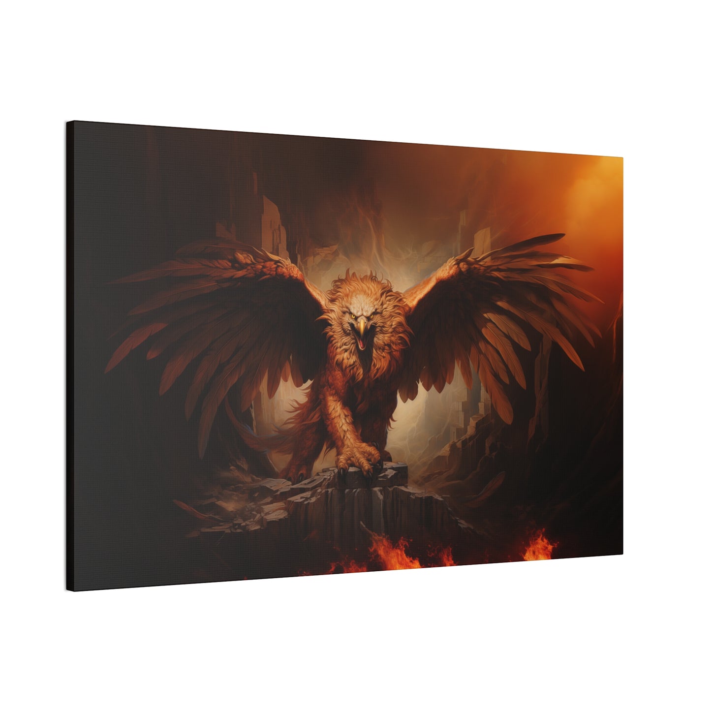 "Inferno Griffon"  Canvas Stretched, 0.75" - Print