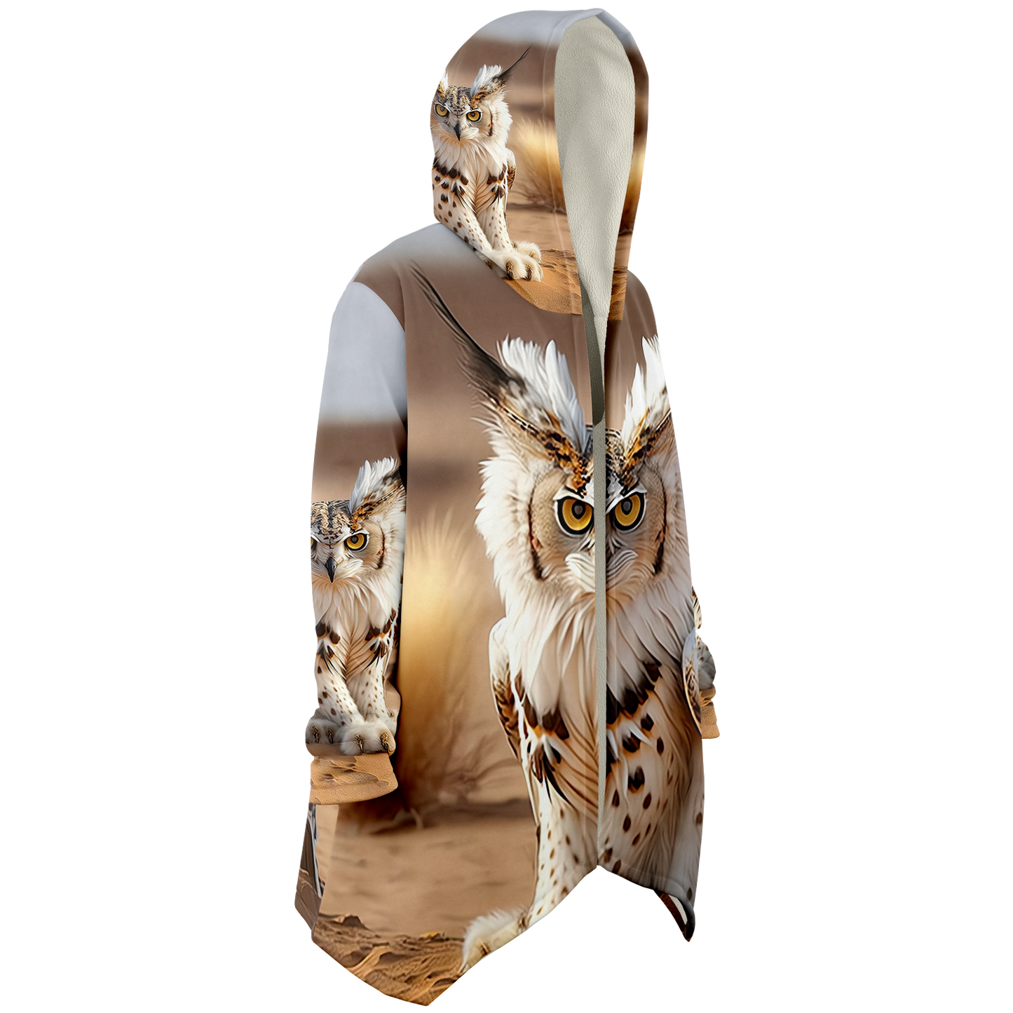 Lynx Owl Microfleece Cloak