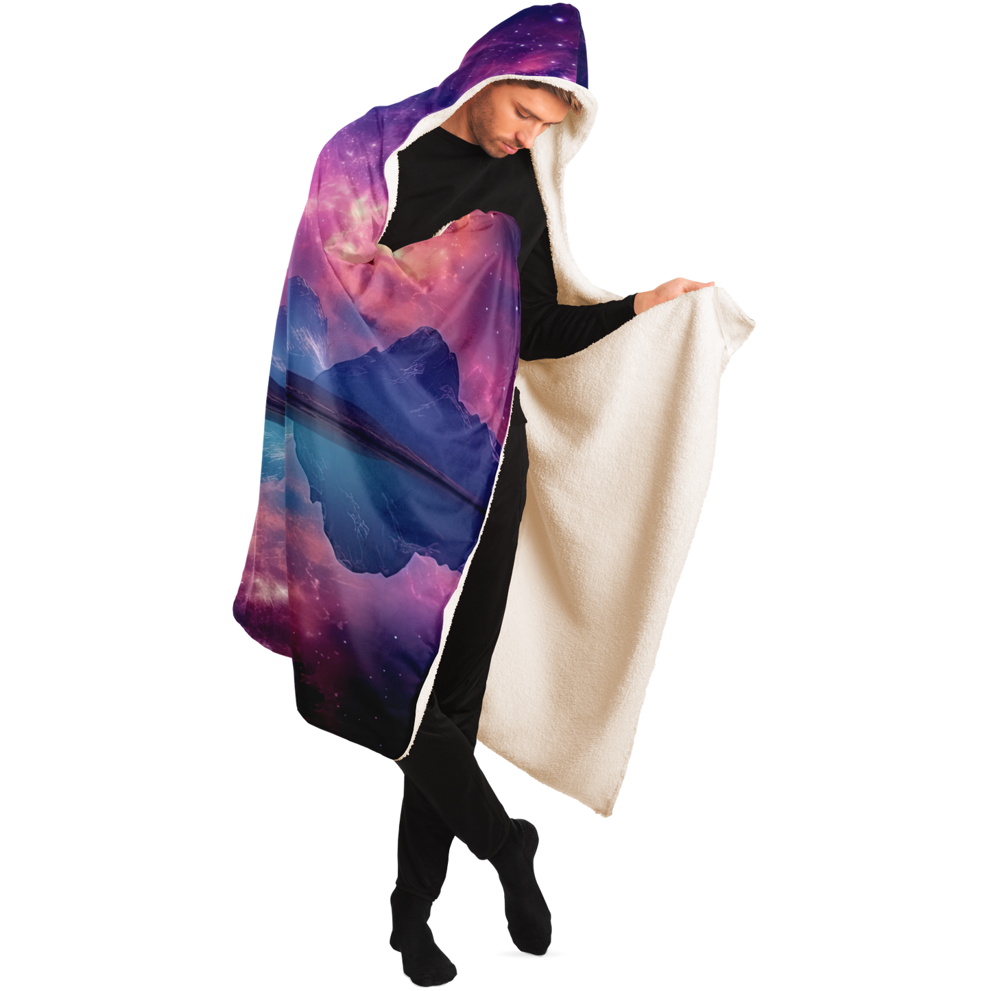 Space Holiday Hooded Blanket