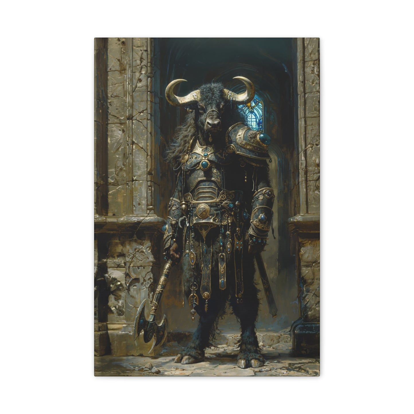 "Minotaur Centurion" Canvas Stretched, 0.75" - Print