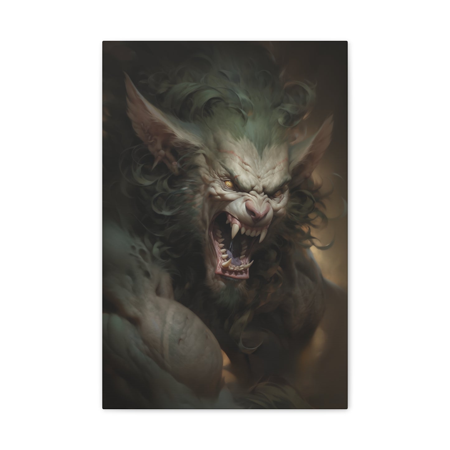 "Werecat" Canvas Stretched, 0.75" - Print