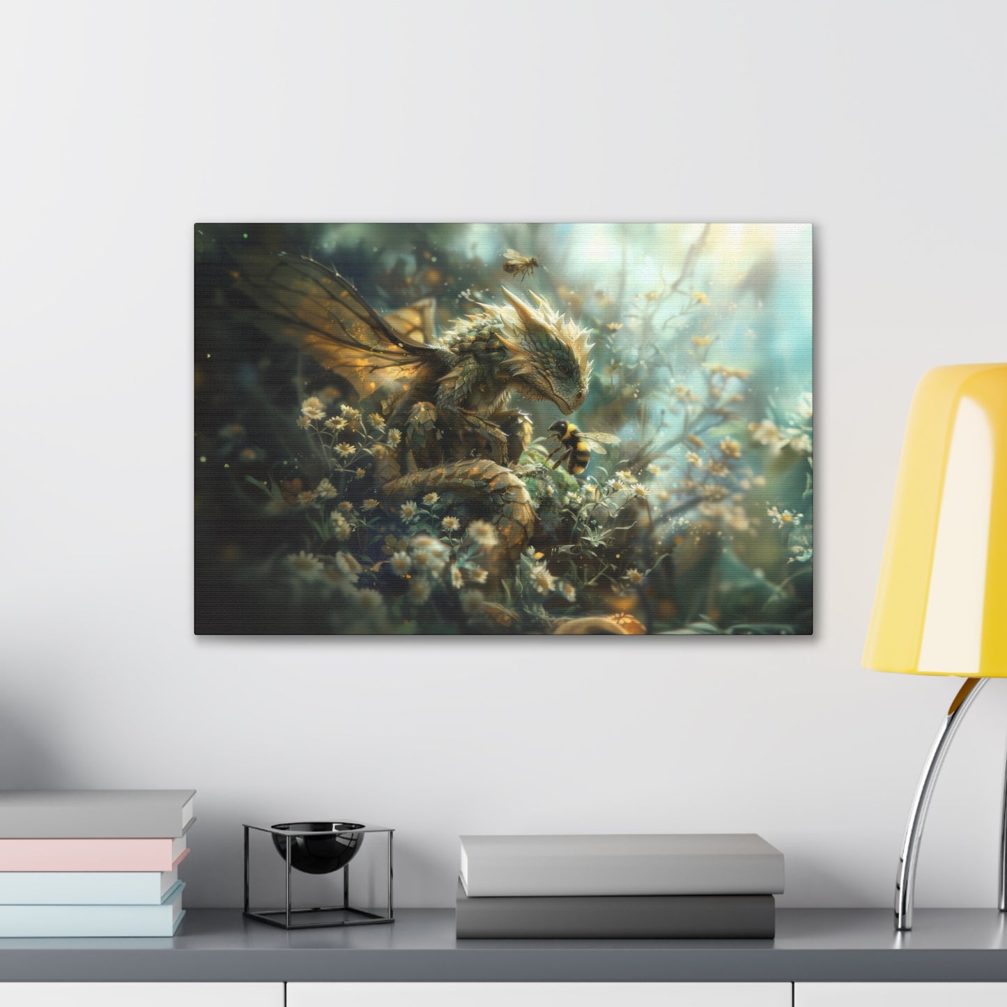 "Bumble Dragon"  Canvas Stretched, 0.75" - Print