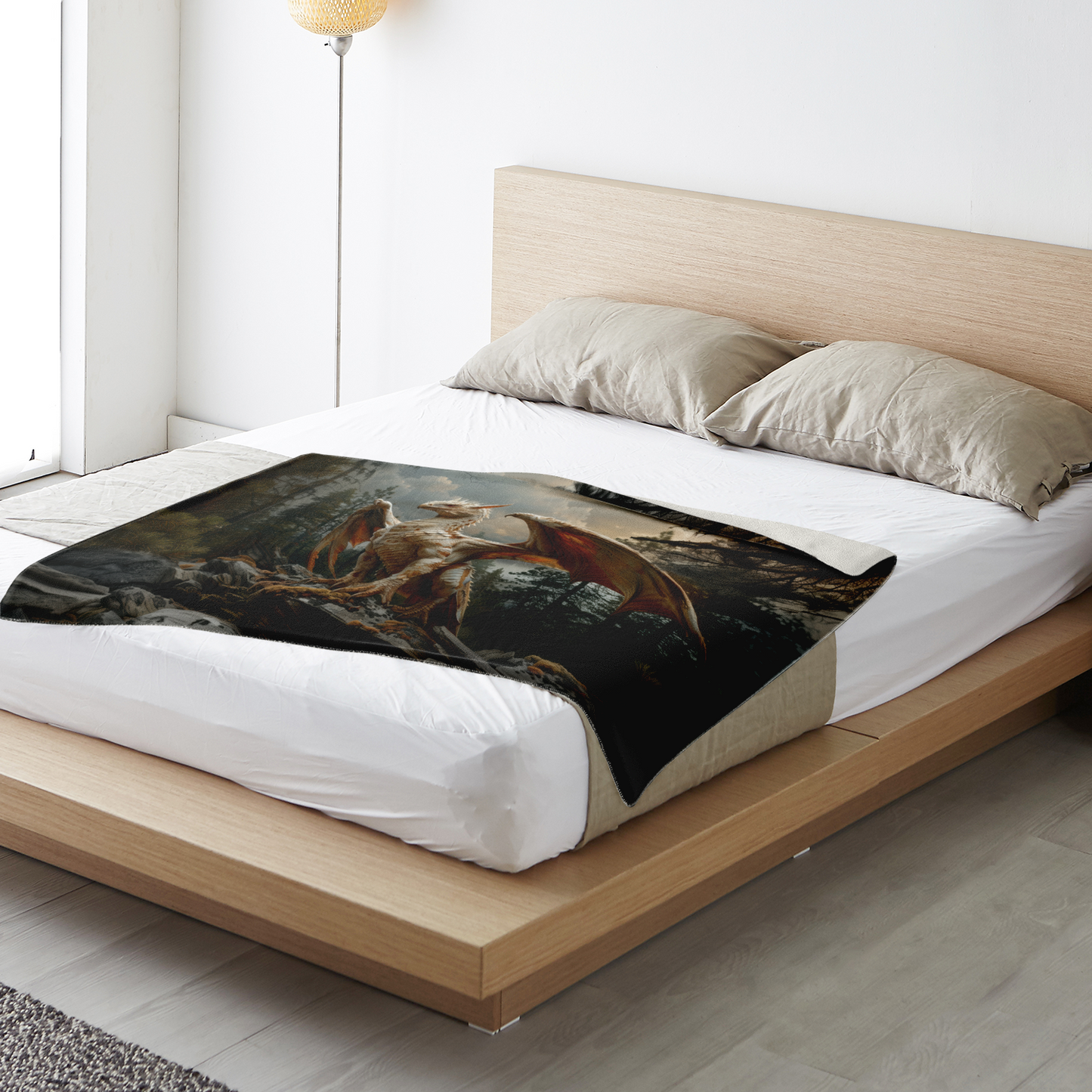 Forest Drake Premium Microfleece Blanket