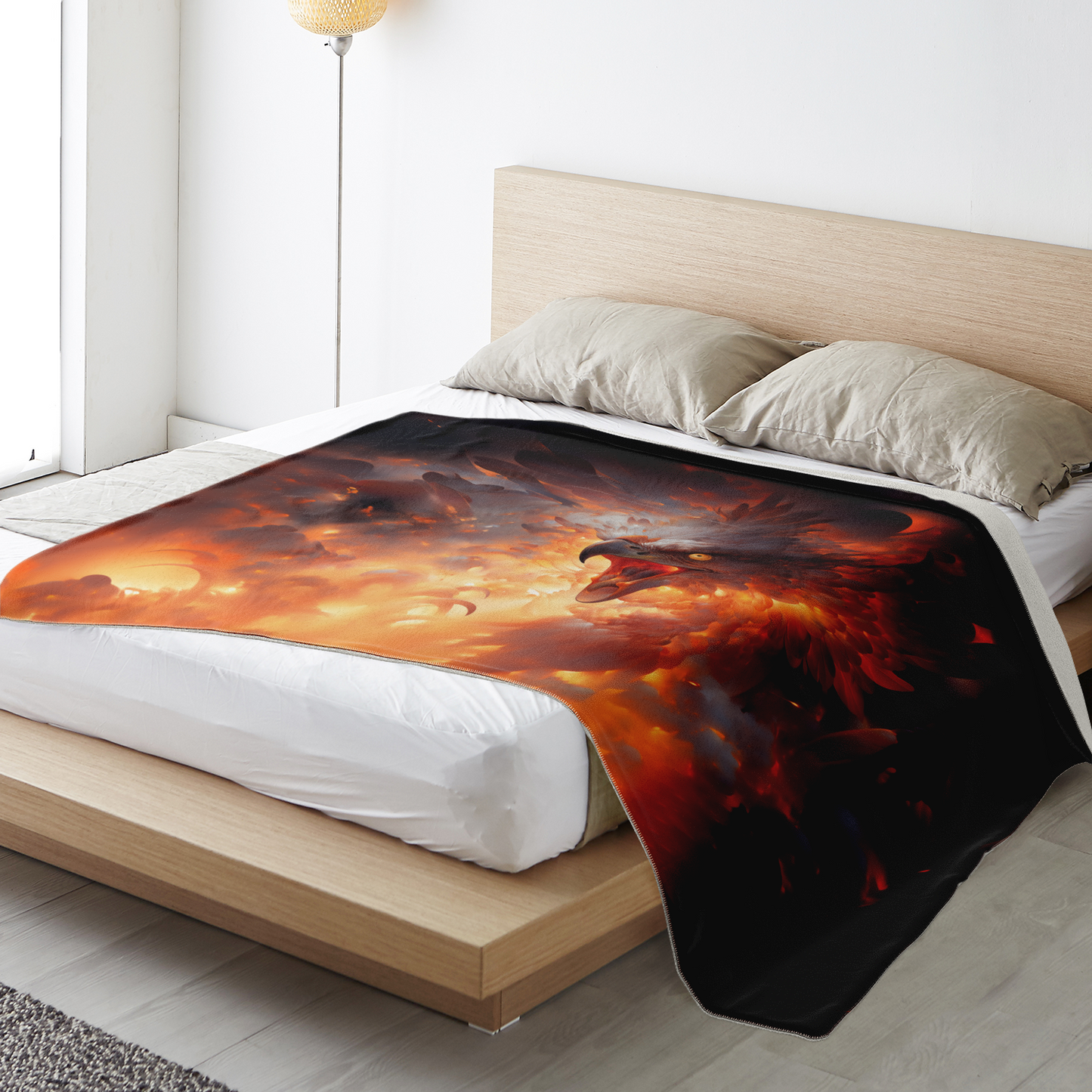 Phoenix Fury Premium Microfleece Blanket