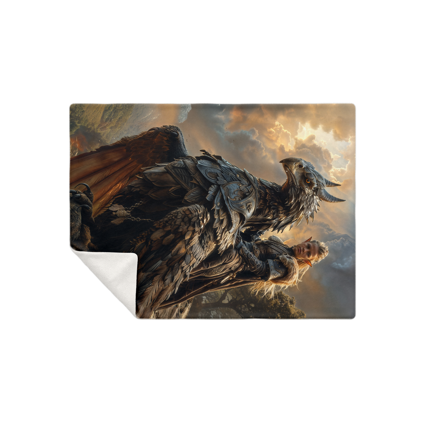 Black Rider Premium Microfleece Blanket