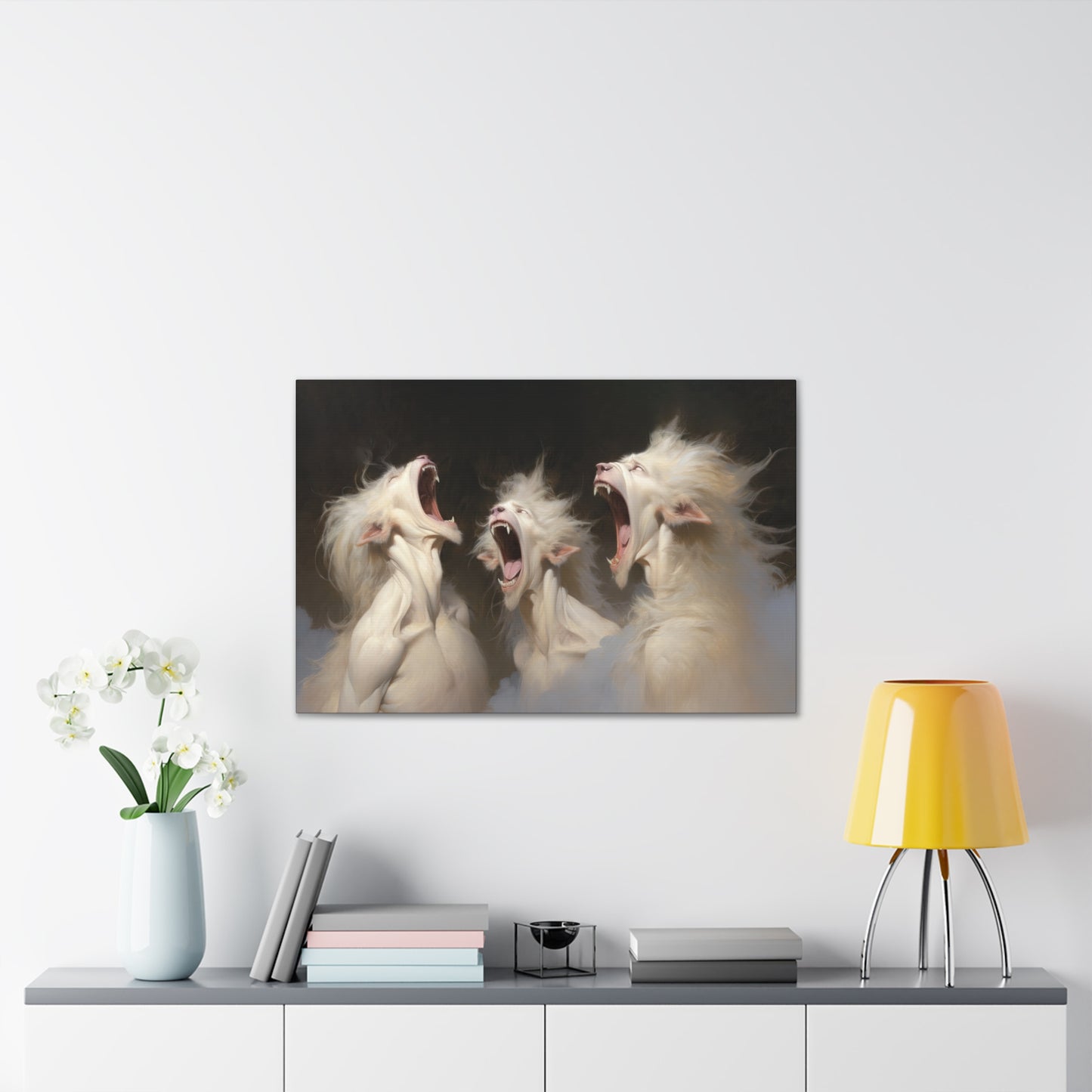 "Albino Werewolf Chorus"  Canvas Stretched, 0.75" - Print