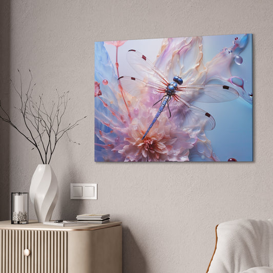 "Indigo Glider Dragonfly"  Canvas Stretched, 0.75" - Print