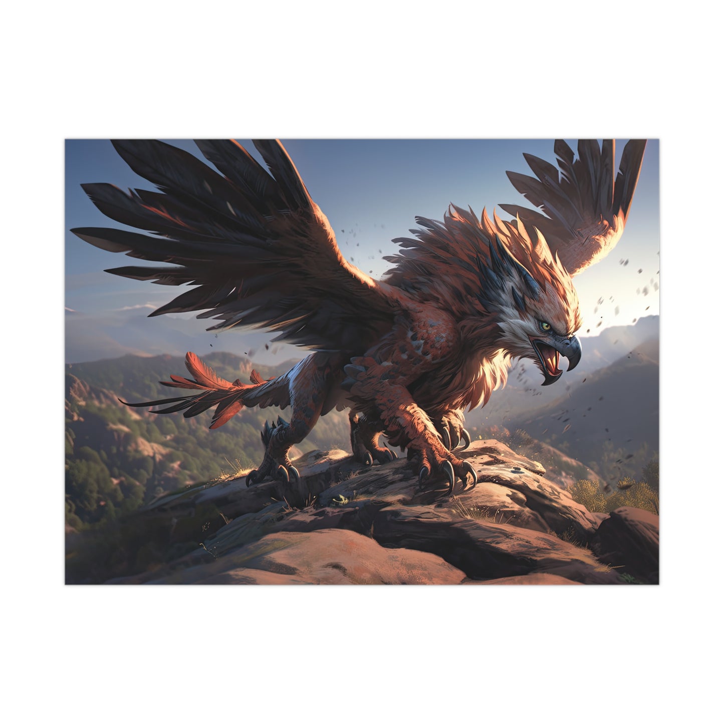 "Griffon Touchdown" Poster - Print