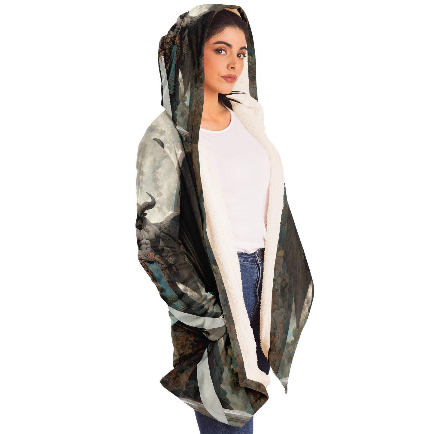 Winged Minotaur Microfleece Cloak