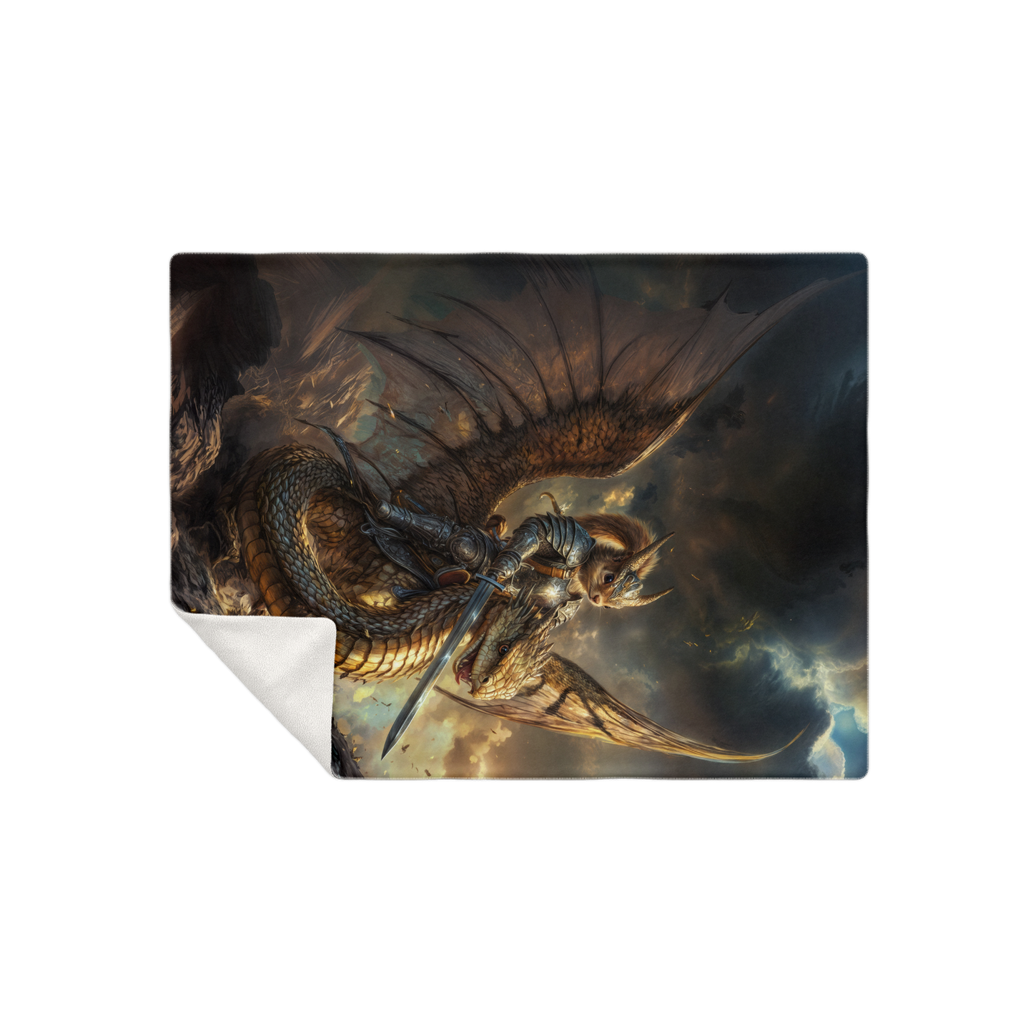 Winged Fury of the Squirrel Rider! Premium Microfleece Blanket