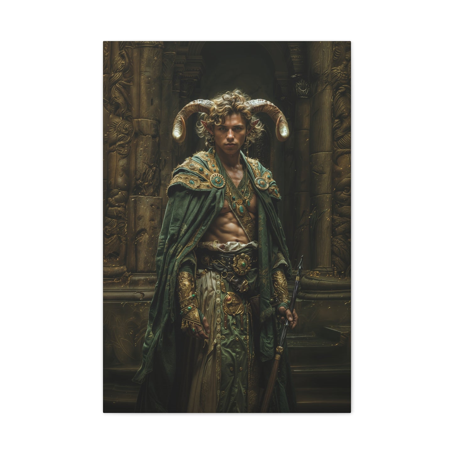 "Mage Temple Guard " Canvas Stretched, 0.75" - Print