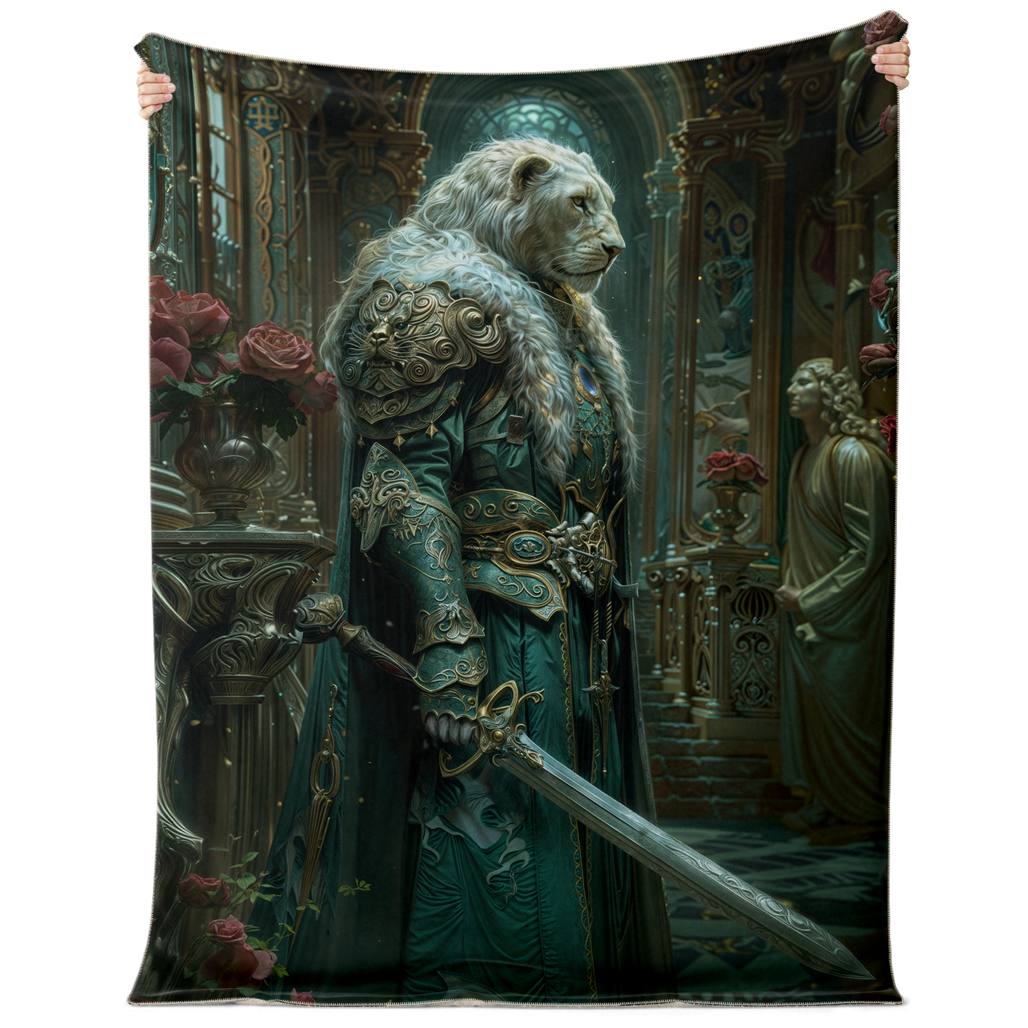 Valor In The Halls Of Kings Premium Microfleece Blanket