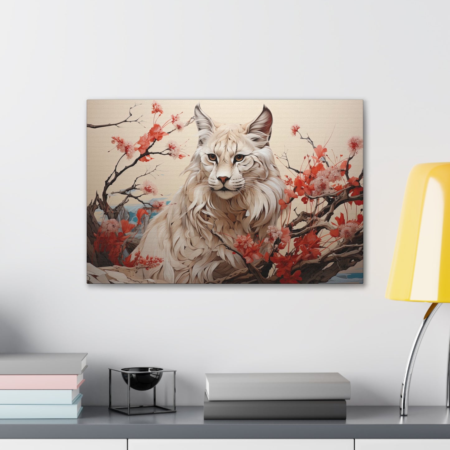 "Scarlet Whiskers Lynx"  Canvas Stretched, 0.75" - Print