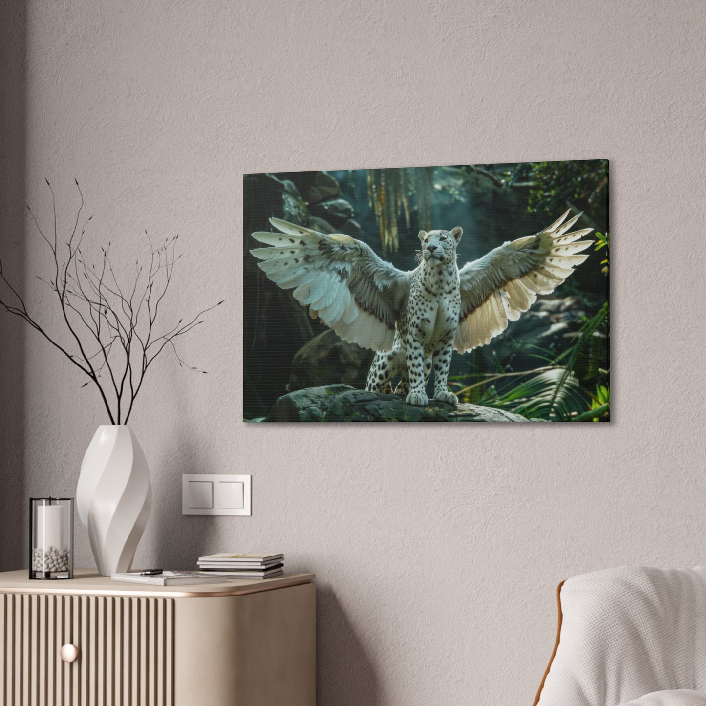 "Winged Panther"  Canvas Stretched, 0.75" - Print