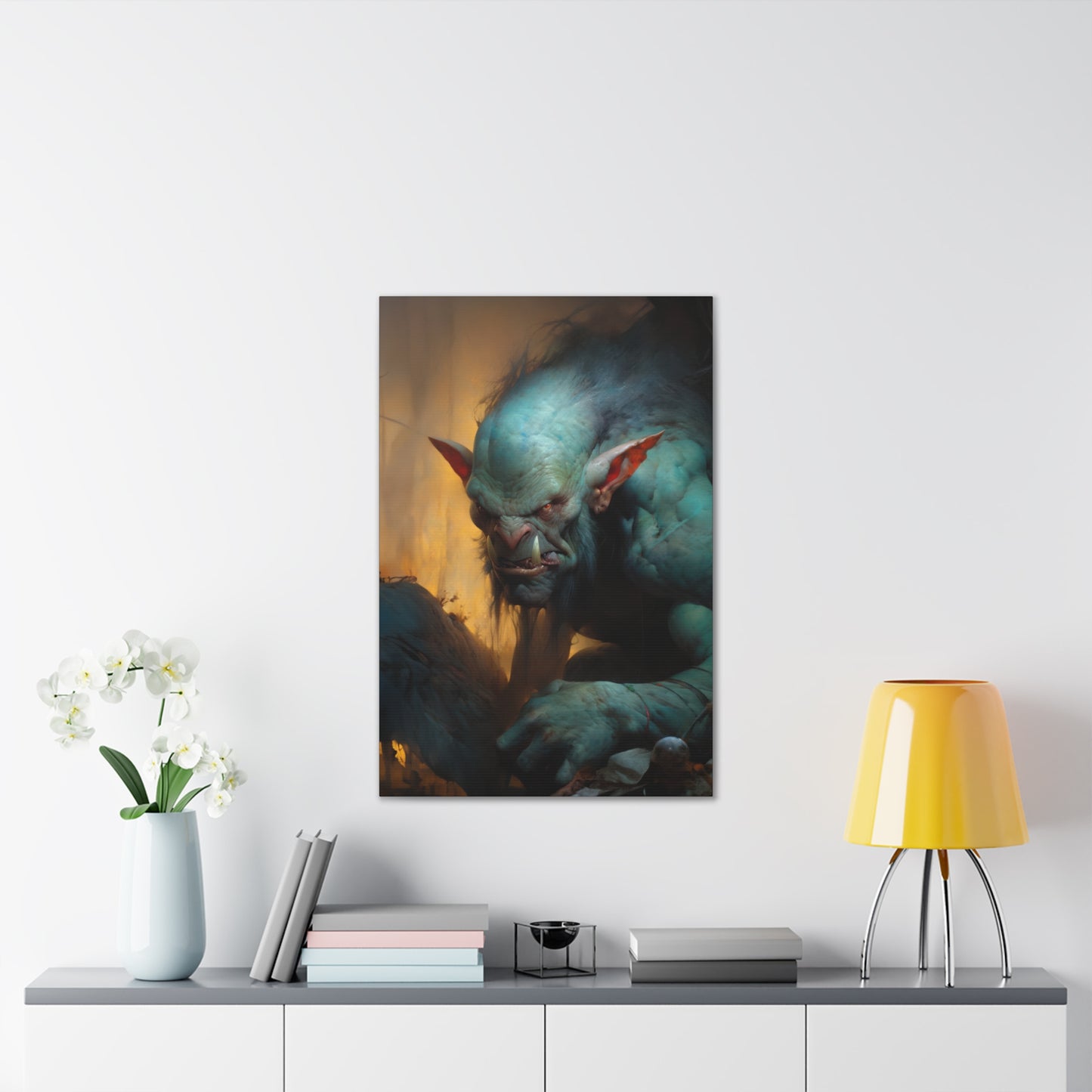 "Hungry Troll" Canvas Stretched, 0.75" - Print