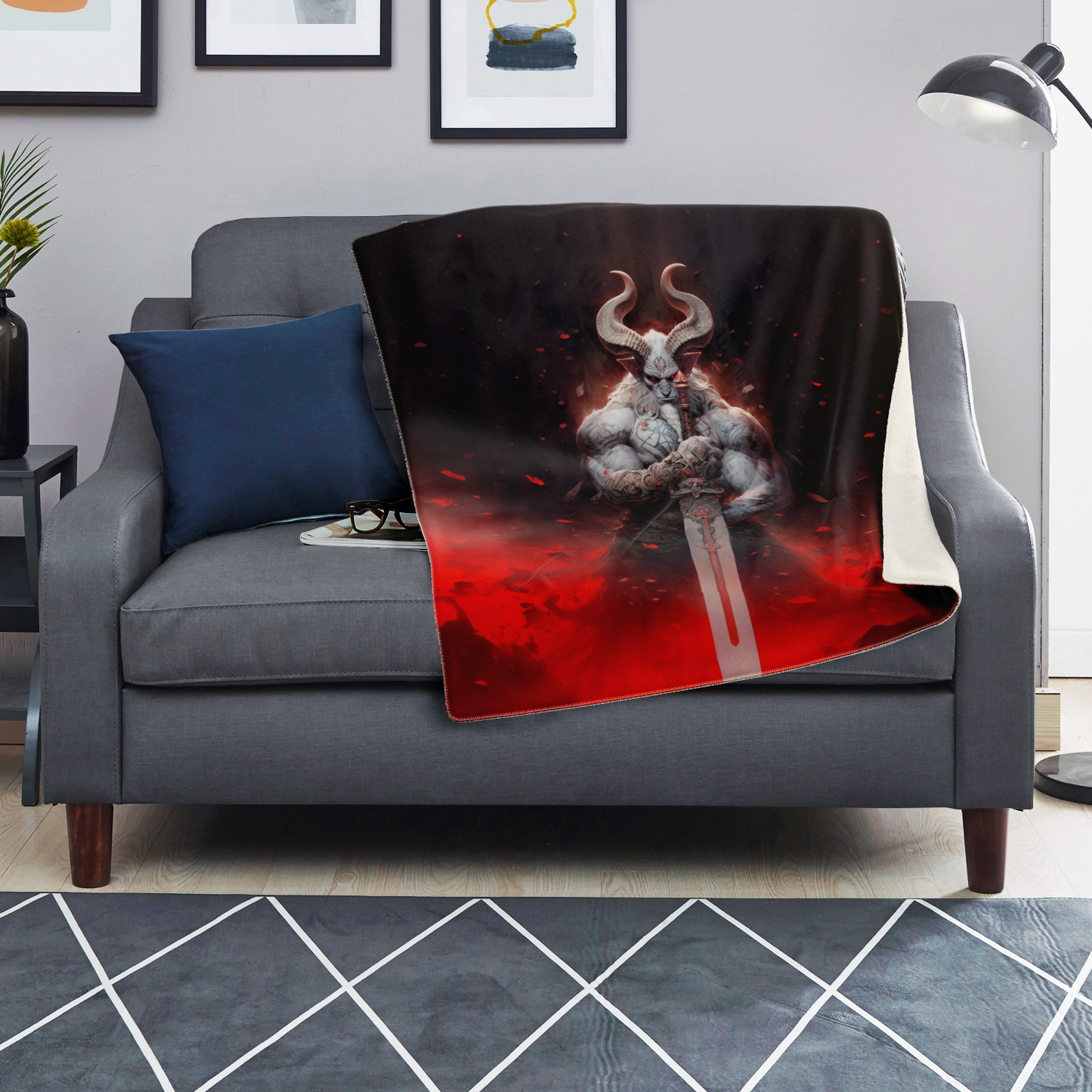 Premium Hellforge Minotaur Microfleece Blanket