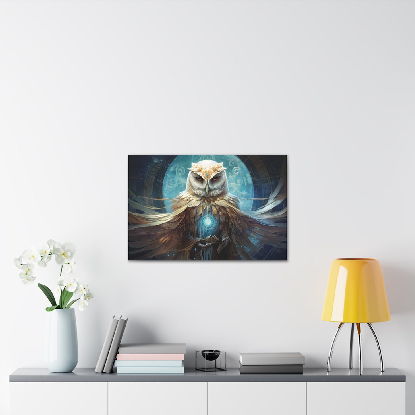 "Owl Deity"  Canvas Stretched, 0.75" - Print