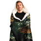 Winged Jungle Tiger Hooded Blanket Sherpa