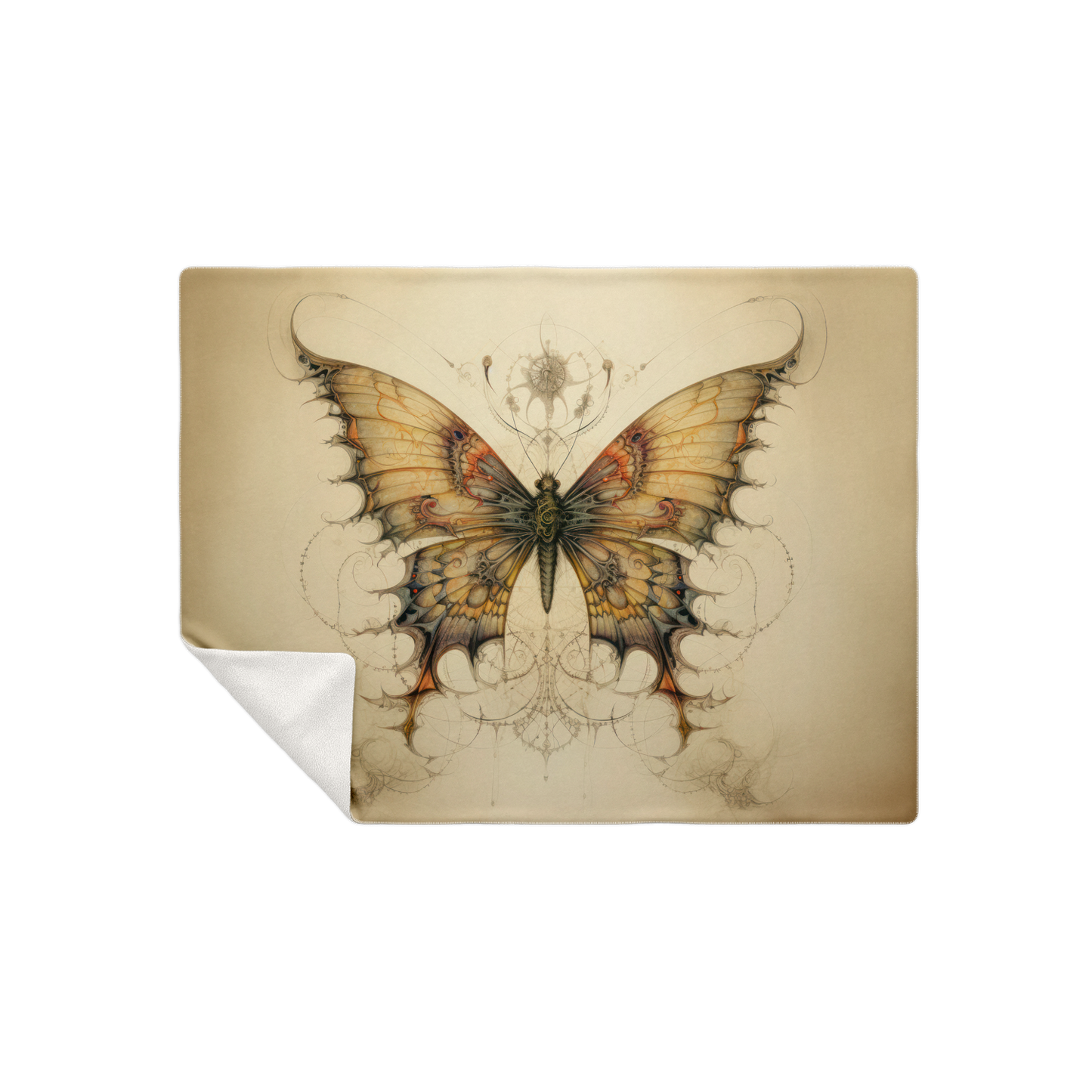 Dragontailed Butterfly Premium Microfleece Blanket