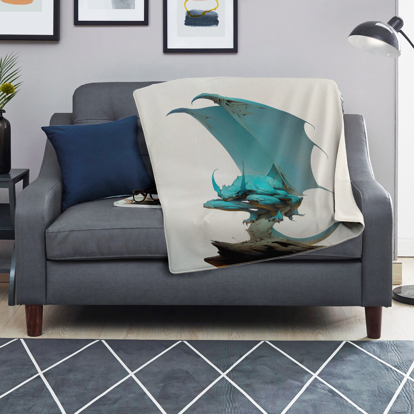 Winged Trickster Premium Microfleece Blanket