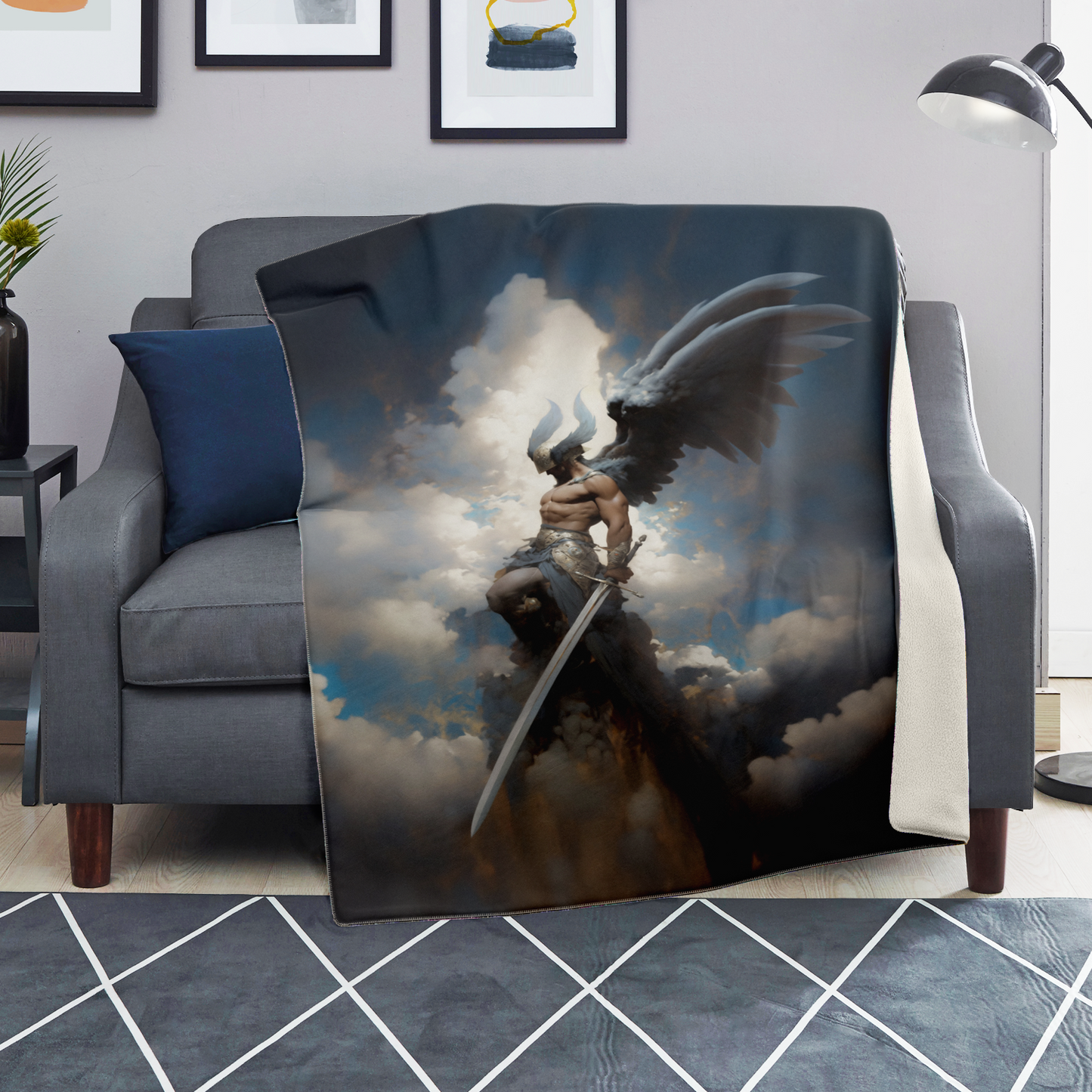 Celestial Judge Premium Microfleece Blanket